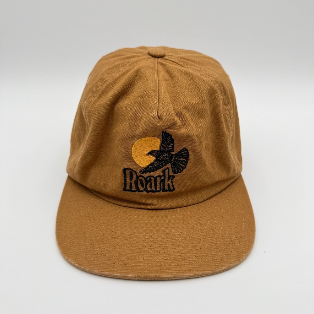 Roark Canvas Hat Adult One Size Golden Brown Nature Graphic Adjustable Cap EUC